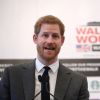 Le prince Harry lors du Commonwealth Youth Forum à Londres le 16 avril 2018, au centre de conférences Reine Elizabeth II.