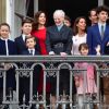 La reine Margrethe II de Danemark a pu compter sur la présence de sa famille à ses côtés au balcon du palais Amalienborg à Copenhague le 16 avril 2018 pour la célébration avec le public de son 78e anniversaire, le premier depuis la mort de son mari le prince Henrik au mois de février. La princesse Mary et ses quatre enfants, le prince Christian, la princesse Isabella, le prince Vincent et la princesse Josephine, ainsi que le prince Joachim et la princesse Marie avec les princes Nikolai, Felix, Henrik et la princesse Athena l'entouraient.