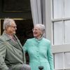 Le prince Henrik de Danemark le 16 avril 2017 au balcon du palais de Marselisborg près d'Aarhus pour le 77e anniversaire de son épouse la reine Margrethe II de Danemark. Le prince est décédé le 13 février 2018.