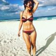 Fabienne Carat divine en bikini lors de ses vacances à Cancun, au Mexique.