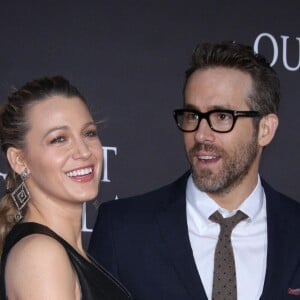 Blake Lively, son mari Ryan Reynolds à New York. Le 2 avril 2018.