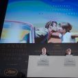 Pierre Lescure et Thierry Frémaux lors de la conférence de presse du 71ème Festival de Cannes au cinéma UGC Normandie à Paris, le 12 avril 2018. © Pierre Perusseau/Bestimage