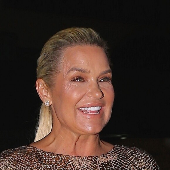 Yolanda Hadid à l'anniversaire de Gigi à New York. Le 23 avril 2018.