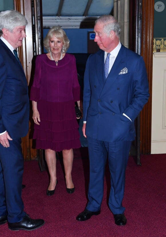 Le prince Charles et la duchesse Camilla lors de la soirée pour le 92 anniversaire de la reine Elizabeth II au Royal Albert Hall à Londres le 21 avril 2018.