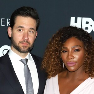 Alexis Ohanian et sa femme Serena Williams assistent à l'avant-première du documentaire 'Being Serena' consacré à Serena Williams. New York, le 25 avril 2018.