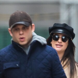 Exclusif - Lea Michele et son compagnon à New York le 22 decembre 2017.