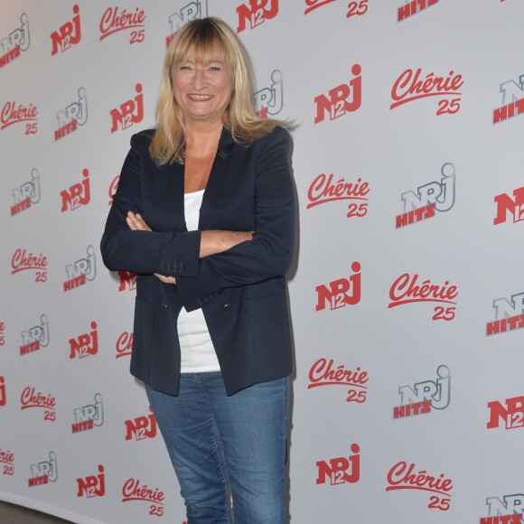 Christine Bravo - Conférence de presse de la grille de rentrée 2015/2016 des chaînes NRJ12, NRJ Hits et Chérie 25 à la Cour du Marais à Paris, le 27 août 2015.