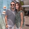 Arthur (Jacques Essebag) et sa compagne Mareva Galanter au village lors de la finale homme des internationaux de France de Roland Garros à Paris, le 11 juin 2017. © Dominique Jacovides - Cyril Moreau/ Bestimage