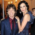 Mick Jagger et sa compagne L'Wren Scott assistent à la soirée Costume Institute Benefit. Le 7 mai 2012
