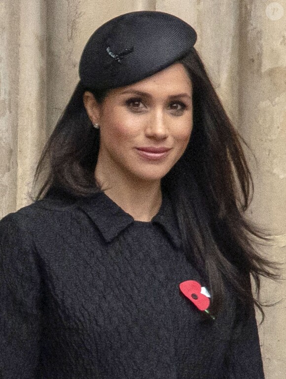 Meghan Markle lors du service commémoratif de l'ANZAC Day à Londres le 25 avril 2018