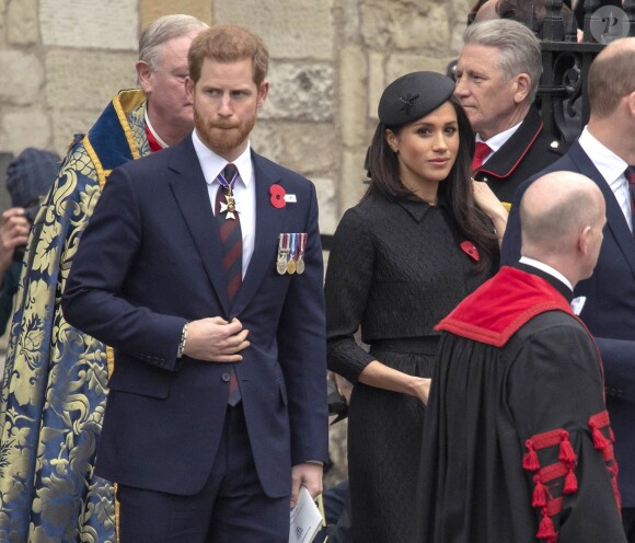 Meghan Markle lors du service commémoratif de l'ANZAC Day à Londres le 25 avril 2018