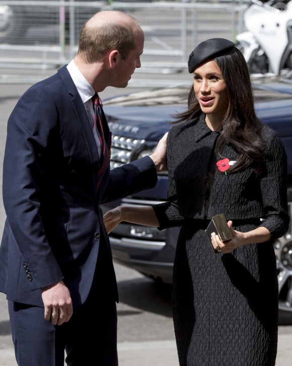 Meghan Markle lors du service commémoratif de l'ANZAC Day à Londres le 25 avril 2018