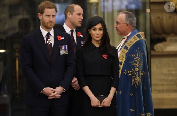 Meghan Markle lors du service commémoratif de l'ANZAC Day à Londres le 25 avril 2018