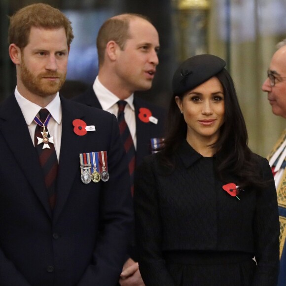 Meghan Markle lors du service commémoratif de l'ANZAC Day à Londres le 25 avril 2018