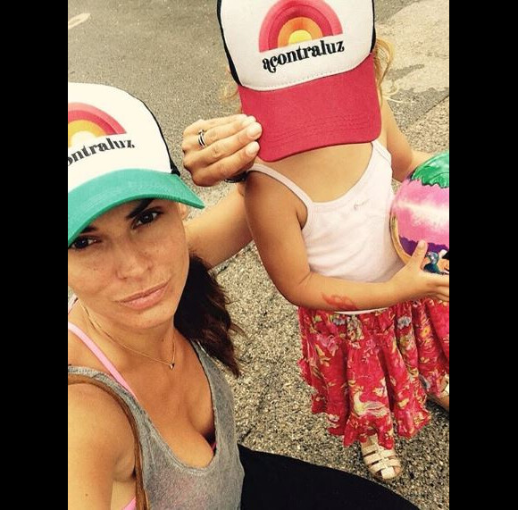 Agathe Lecaron et sa fille June, Instagram, 2016