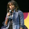 Michelle Obama lors de la 5e édition du National College Signing Day au Liacouras Center de l'université de Temple, à Philadelphie, le 2 mai 2018.