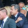 Anne Hidalgo, la Première Dame Brigitte Macron et Nicolas Sarkozy - Célébrités lors de la finale de la Coupe de France opposant le club de Vendée les Herbiers Football (VHF) au Club du Paris Saint-Germain au Stade de France à Saint-Denis, le 9 mai 2018.