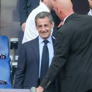 Nicolas Sarkozy - Célébrités lors de la finale de la Coupe de France opposant le club de Vendée les Herbiers Football (VHF) au Club du Paris Saint-Germain au Stade de France à Saint-Denis, le 9 mai 2018.