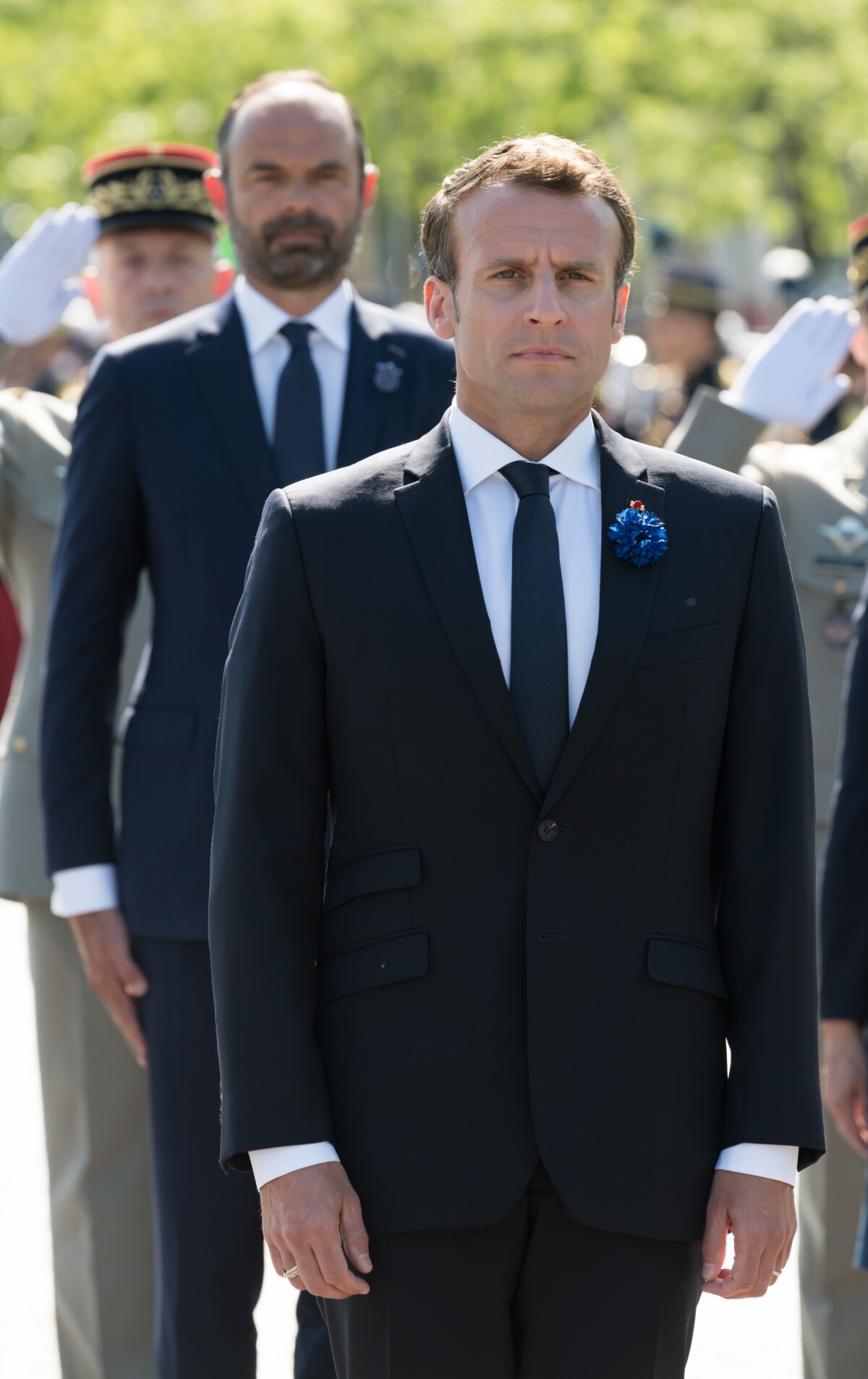 Photo : Le président de la république Emmanuel Macron et le premier ...