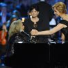 Véronique Sanson, Lara Fabian et Maurane réunies sur scène lors des 28e Victoires de la Musique le 8 février 2013.