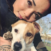 Claire Tomek (Les Anges 10) pose avec son chien, Baloo, sur Instagram, mai 2017