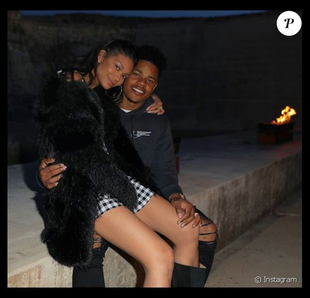Chanel Iman et "son autre moitié", son mari Sterling Shepard, photo Instagram du 14 mars 2018.