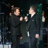 Exclusif - Eddy Mitchell et Johnny Hallyday - Enregistrement de l'émission "Johnny, la soirée événement", pour TF1, décembre 2014