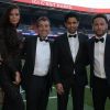 Exclusif - Jade Foret, son mari Arnaud Lagardère, Nasser Al-Khelaifi, le président du Paris Saint-Germain (PSG) et Neymar Jr. - 5ème dîner de gala de la fondation Paris Saint-Germain au parc des Princes à Paris, le 15 mai 2018. © Rachid Bellak/Bestimage