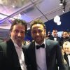 Exclusif - Richard Orlinski et Neymar Jr. - 5ème dîner de gala de la fondation Paris Saint-Germain au parc des Princes à Paris, le 15 mai 2018. © Rachid Bellak/Bestimage