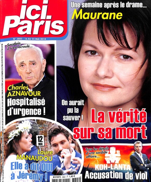 Couverture du magazine "Ici Paris" en kiosques le 16 mai 2018