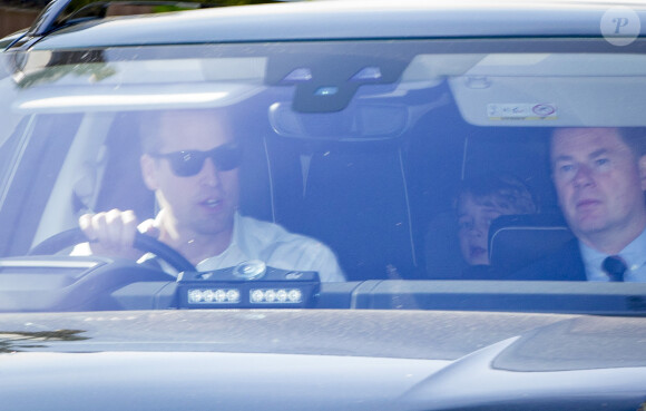 Le prince William au volant de son Range Rover le 17 mai 2018 à Windsor après la répétition générale à deux jours du mariage de son frère le prince Harry. ©Paul Edwards/The Sun/News Licensing/ABACAPRESS.COM