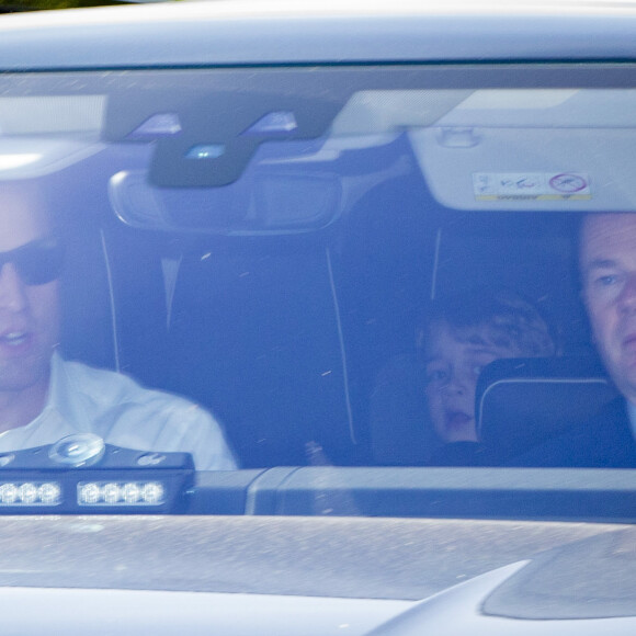 Le prince William au volant de son Range Rover le 17 mai 2018 à Windsor après la répétition générale à deux jours du mariage de son frère le prince Harry. ©Paul Edwards/The Sun/News Licensing/ABACAPRESS.COM