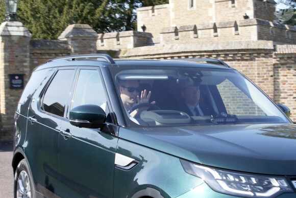 Le prince William, duc de Cambridge, a pris part aux répétitions de la parade militaire en vue du mariage du prince Harry et de Meghan Markle au château de Windsor le 17 mai 2018, à deux jours de l'événement.