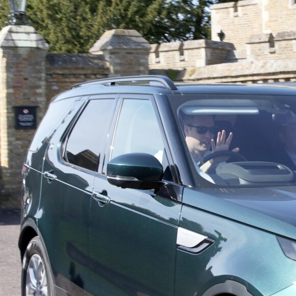 Le prince William, duc de Cambridge, a pris part aux répétitions de la parade militaire en vue du mariage du prince Harry et de Meghan Markle au château de Windsor le 17 mai 2018, à deux jours de l'événement.