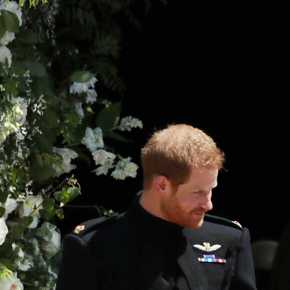 Le prince Harry, duc de Sussex, et Meghan Markle, duchesse de Sussex, lors de leur mariage le 19 mai 2018 à Windsor.