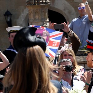 Le prince Harry et Meghan Markle, duc et duchesse de Sussex, ont effectué une procession dans le landau Ascot après leur mariage en la chapelle St George à Windsor le 19 mai 2018, à la rencontre du public dans toute la ville de Windsor et le long du Long Walk.