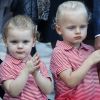 De gauche à droite, la princesse Charlene de Monaco, la princesse Gabriella et le prince Jacques durant le traditionnel pique-nique des monégasques au parc Princesse Antoinette à Monaco le 1er septembre 2017. © Olivier Huitel/Pool restreint Monaco/Bestimage