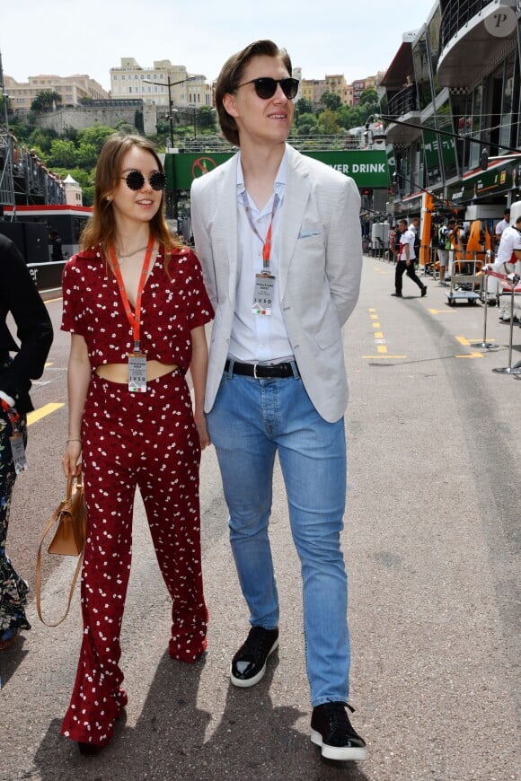 La princesse Alexandra de Hanovre et son compagnon Ben-Sylvester Strautmann dans les paddocks du circuit du Grand Prix de Monaco le 24 mai 2018. © Bruno Bebert / Bestimage