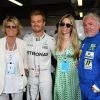 Sina Rosberg, Nico Rosberg, Vivian Sibold, Keke Rosberg après leur tour de piste sur le circuit du Grand Prix de Monaco le 24 mai 2018. © Bruno Bebert / Bestimage