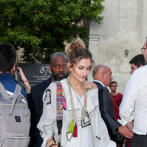 Paris Jackson arrive au restaurant La Crémaillère 1900 pour le dîner de Bienvenue du défilé croisière Christian Dior. Paris, France, le 24 mai 2018.