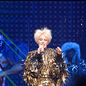 Kylie Minogue sur scène à Londres, le 3 janvier 2007.