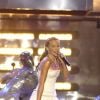 Kylie Minogue aux Brit Awards à Londres, le 21 février 2002.