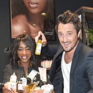Exclusif - Hapsatou Sy et son compagnon Vincent Cerutti - La marque HapsatouSy ouvre sa première boite à beauté au centre commercial de Belle Epine à Thiais, France, le 26 mai 2018. © Coadic Guirec/Bestimage