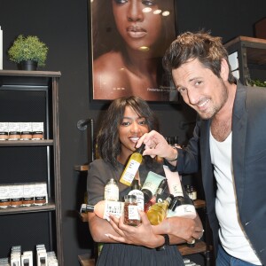 Exclusif - Hapsatou Sy et son compagnon Vincent Cerutti - La marque HapsatouSy ouvre sa première boite à beauté au centre commercial de Belle Epine à Thiais, France, le 26 mai 2018. © Coadic Guirec/Bestimage26/05/2018 - Thiais