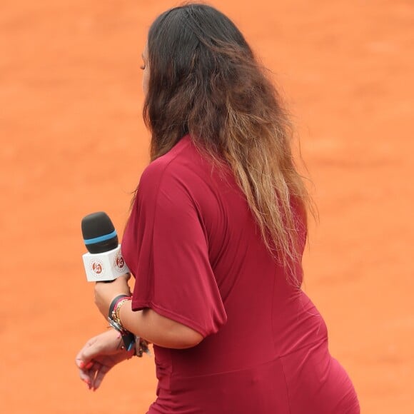 Marion Bartoli lors des internationaux de tennis de Roland Garros le 28 mai 2018. En atten­dant de redis­pu­ter des matchs, la spor­tive commente les rencontres pour Euro­sport à l'occa­sion du tour­noi de Roland-Garros. © Dominique Jacovides - Cyril Moreau / Bestimage