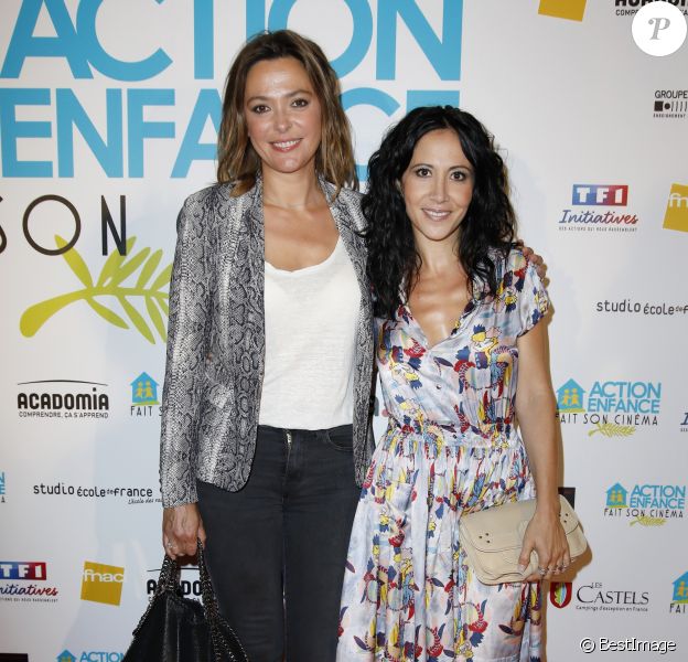 Semi-exclusif - Sandrine Quétier, Fabienne Carat - Soirée "Action Enfance fait son cinéma", dans le cadre de ses 60 ans, au Grand Rex à Paris le 28 mai 2018. © Marc Ausset-Lacroix/Bestimage