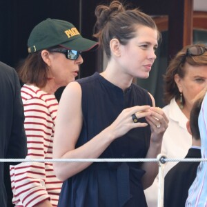 La princesse Caroline de Hanovre et Charlotte Casiraghi - Départ du 1er Monaco Globe Series à Monaco le 3 juin 2018. © Bruno Bebert/Bestimage