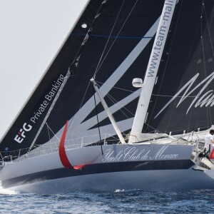 Pierre Casiraghi et Boris Herrmann - Départ du 1er Monaco Globe Series à Monaco le 3 juin 2018. © Bruno Bebert/Bestimage