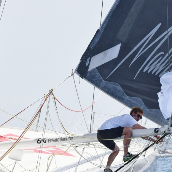 Pierre Casiraghi et Boris Herrmann - Départ du 1er Monaco Globe Series à Monaco le 3 juin 2018. © Bruno Bebert/Bestimage