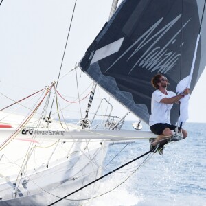 Pierre Casiraghi et Boris Herrmann - Départ du 1er Monaco Globe Series à Monaco le 3 juin 2018. © Bruno Bebert/Bestimage